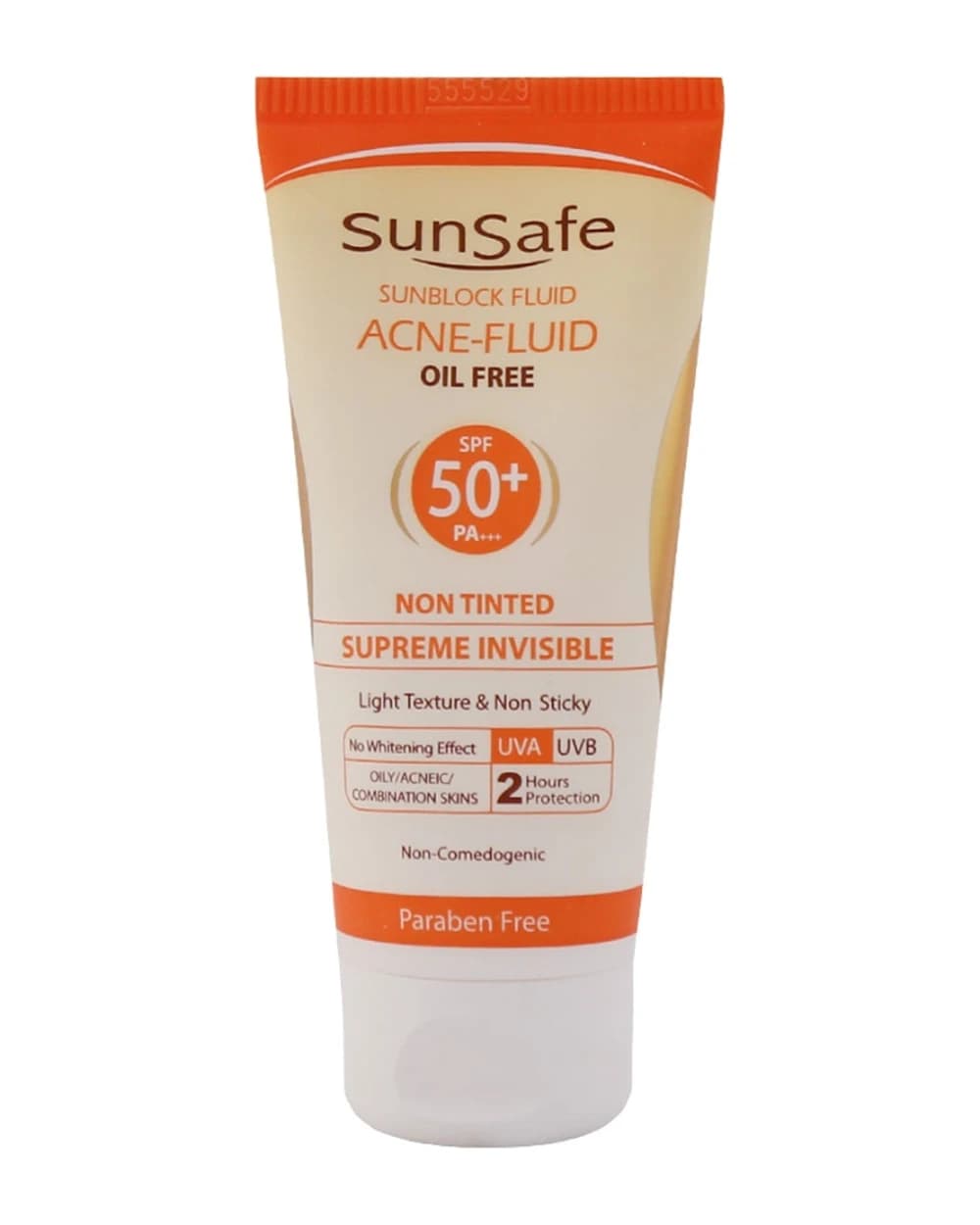 فلوئید ضد آفتاب سان سیف spf50 فاقد چربی بی رنگ 50ml