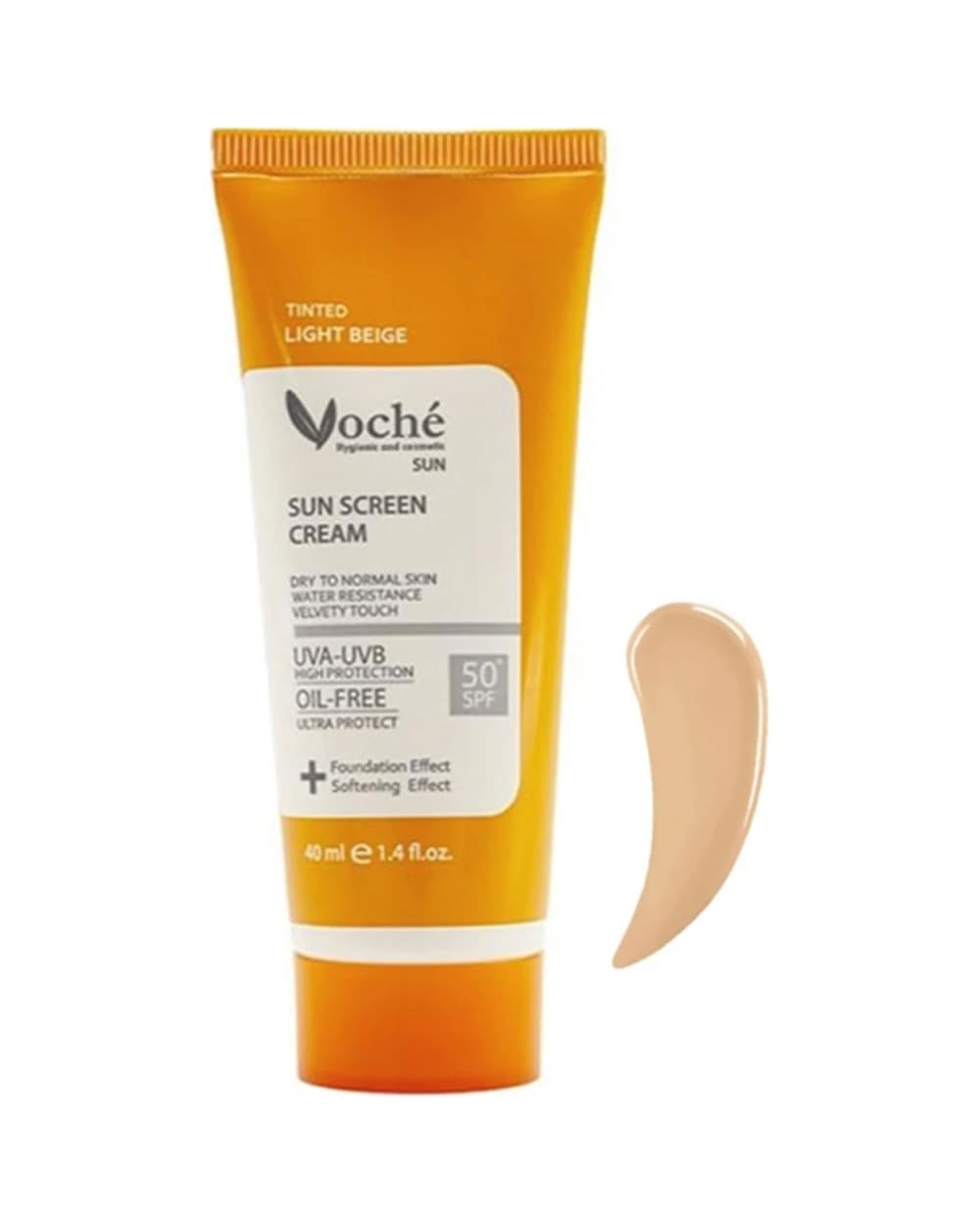 کرم ضد آفتاب رنگی پوست های خشک و معمولی SPF50 وچه 40ml