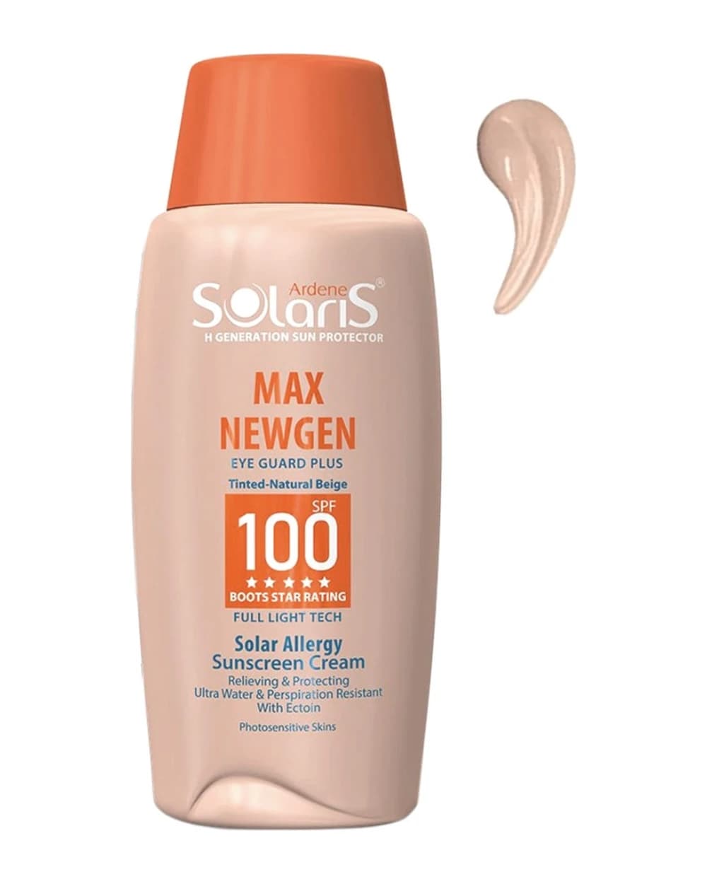 کرم ضدآفتاب Max Newgen SPF100 پوست های حساس آردن سولاریس-بژ طبیعی