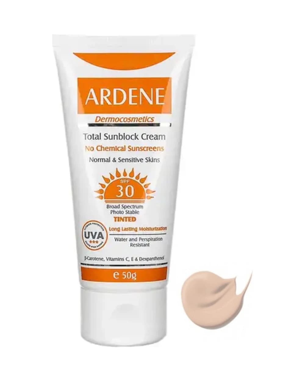 ضد آفتاب رنگی SPF30 آردن فاقد جاذب های شیمیایی