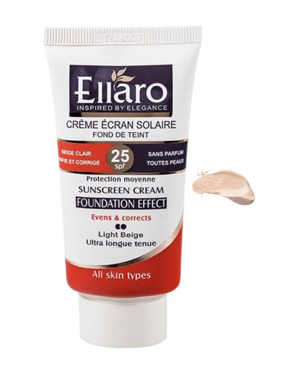 کرم ضد آفتاب رنگی انواع پوست SPF25 الارو 40ml