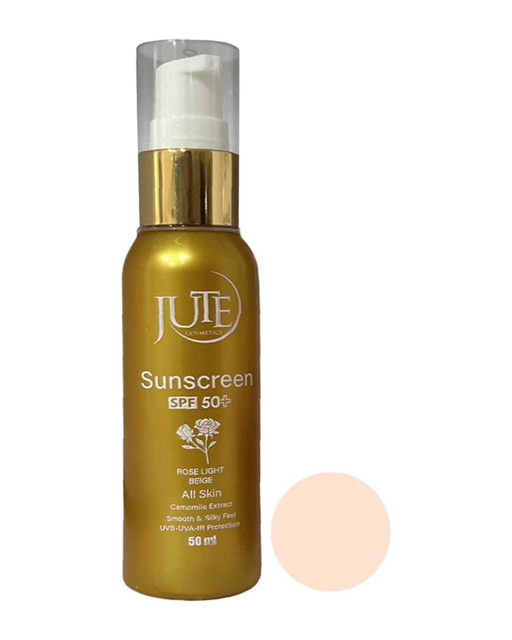 کرم ضد آفتاب پمپی رنگی انواع پوست SPF50 ژوت 50ml