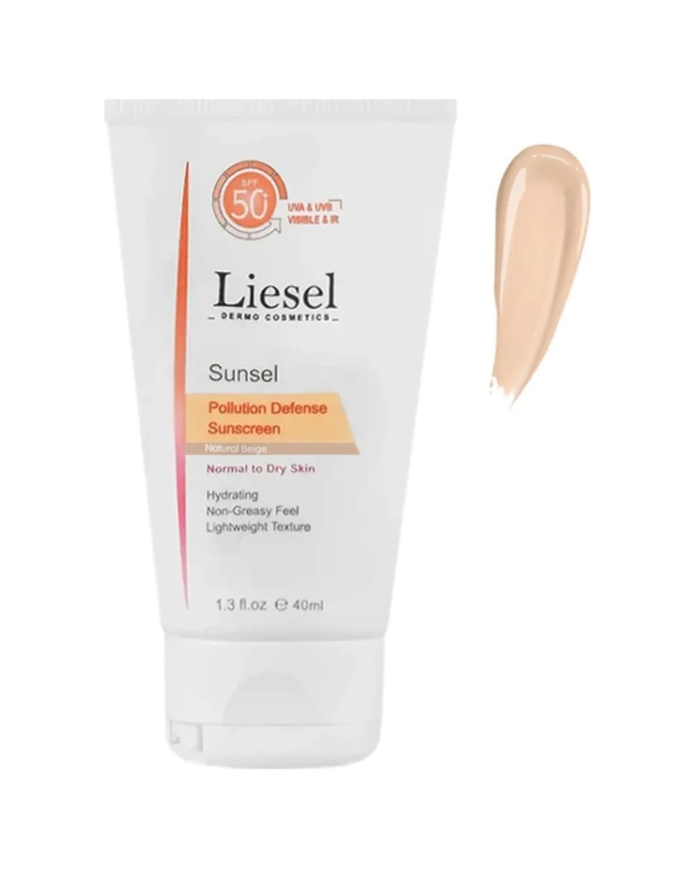 کرم ضدآفتاب رنگی لایسل SPF50 پوست نرمال و خشک 40ml