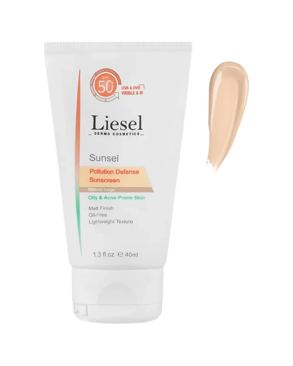 کرم ضدآفتاب رنگی لایسل SPF50 پوست چرب و مستعد آکنه 40ml