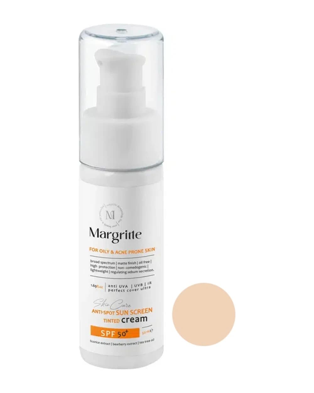 کرم ضد آفتاب روشن کننده پوست چرب مارگریت SPF50