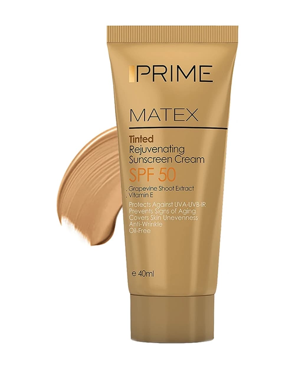 کرم ضد آفتاب رنگی جوان کننده SPF50 پریم 40ml