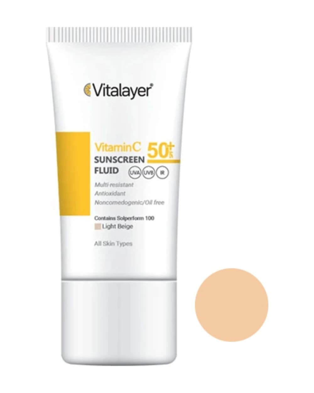 فلوئید ضد آفتاب رنگی ویتامین سی SPF50 ویتالیر