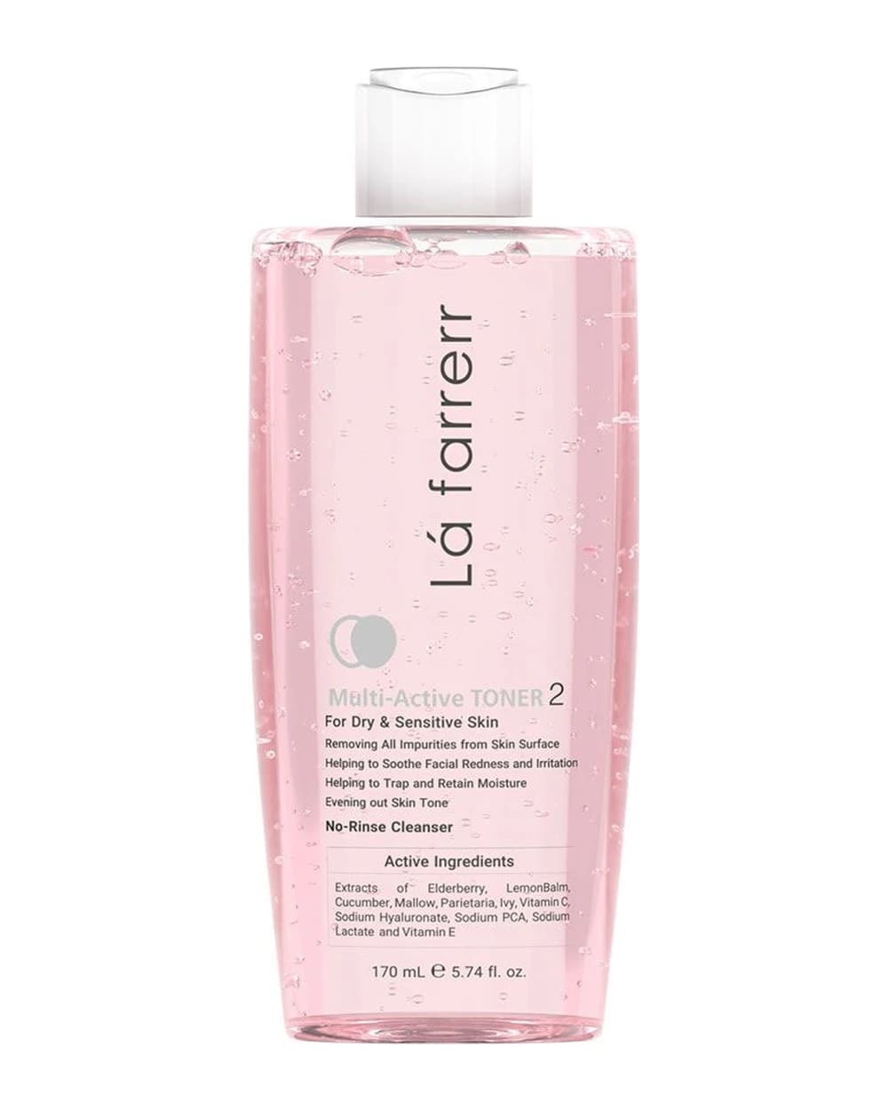 تونر مولتی اکتیو پوست خشک و حساس لافارر 170ml