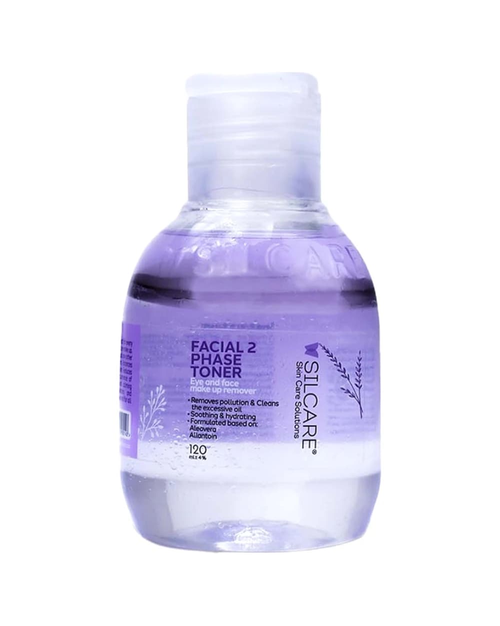 تونر دو فاز پاک کننده آرایش چشم و صورت سیلکر 120ml