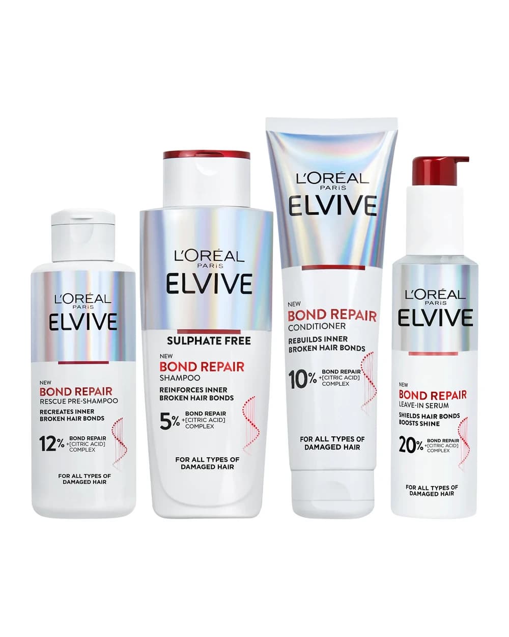 L'Oréal Paris Elvive Bond Repair Full Routine Bundle for Damaged Hair