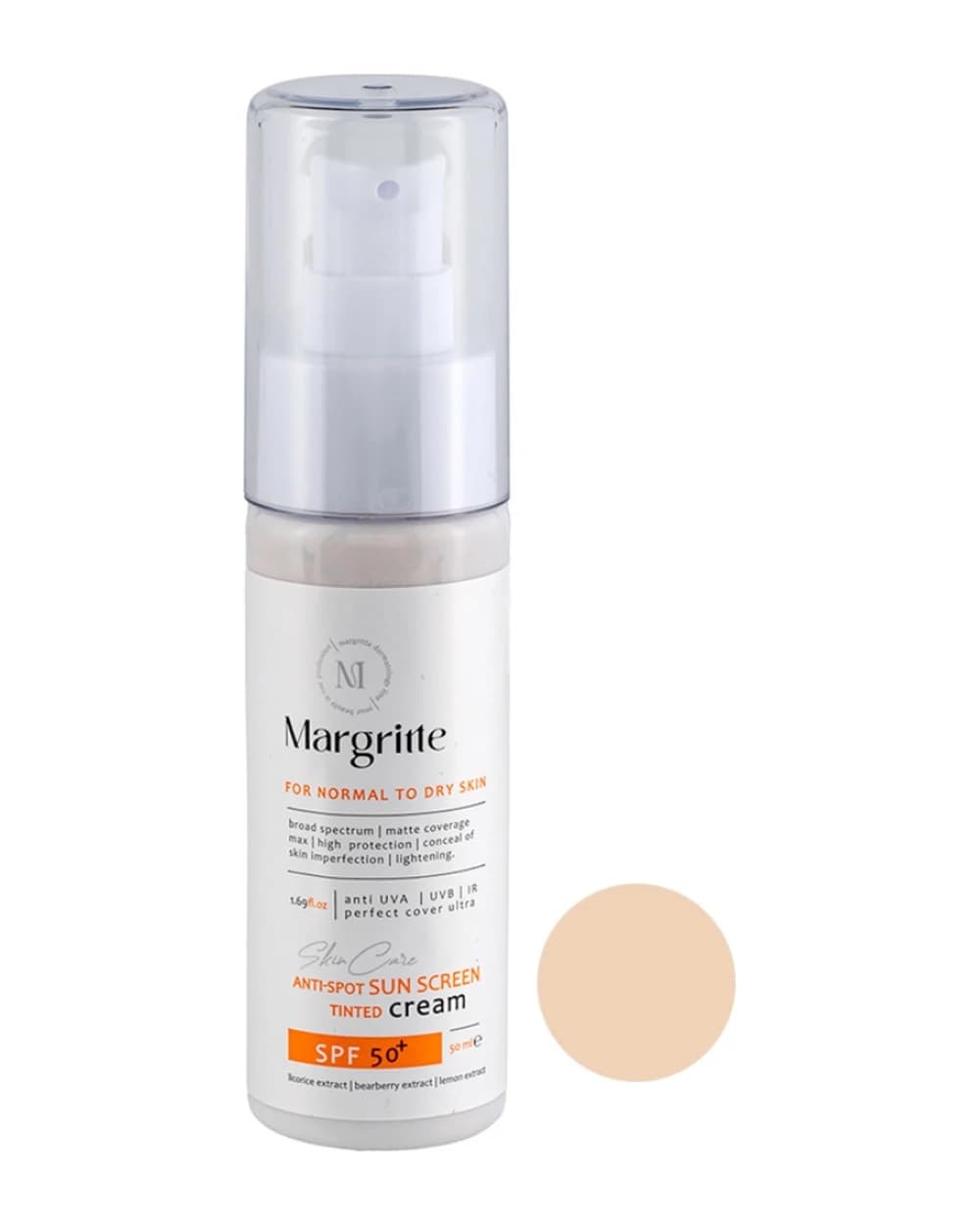 کرم ضد آفتاب روشن کننده پوست خشک مارگریت SPF50