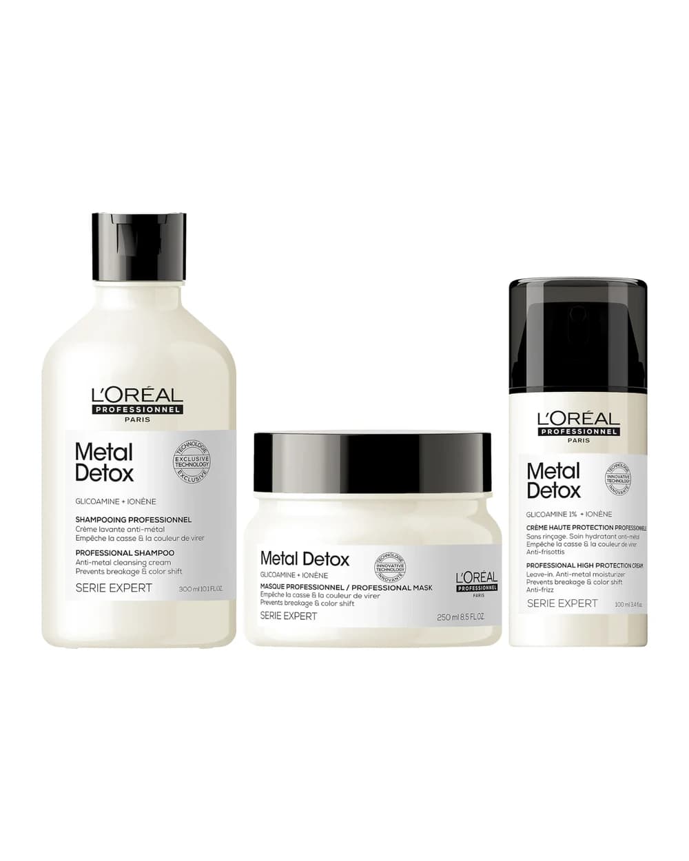 L'Oréal Professionnel Metal Detox Shampoo Masque and Leave-in Cream Bundle