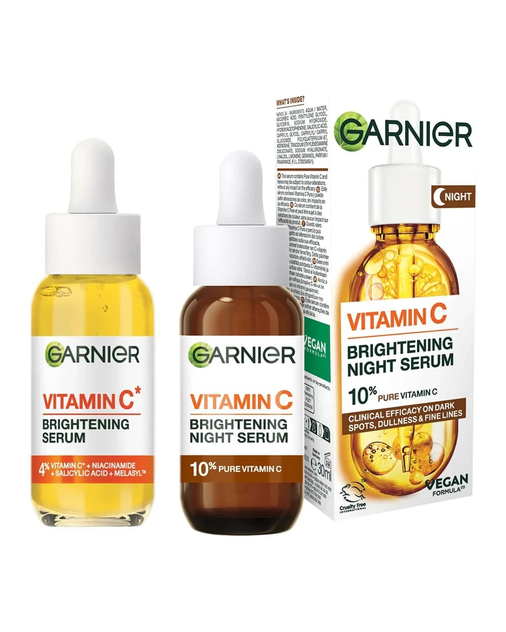 Garnier Vitamin C Day and Night Serum Set for Face, Anti-Dark Spots and Brightening 30ml