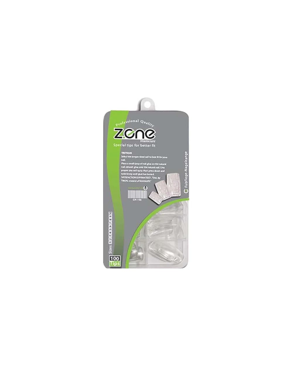 ناخن مصنوعی مربعی زد وان مدل Z-1000T (بی رنگ کد 200)