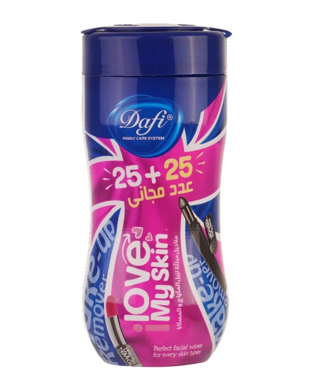 دستمال مرطوب پاک کننده آرایش دافی 50 عددی