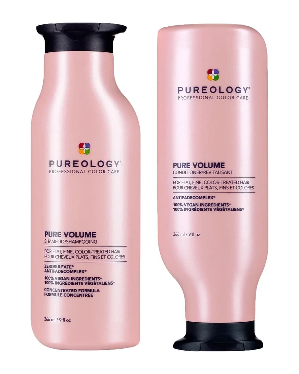 Pureology Pure Volume Shampoo and Conditioner Routine For Flat, Fine, Colour Treated Hair 266ml