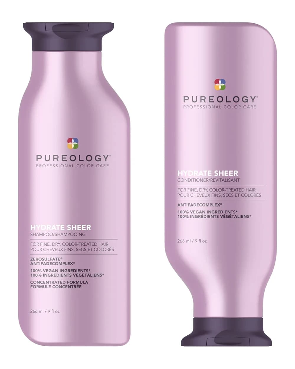 Pureology Hydrate Sheer Shampoo and Conditioner Bundle for Fine, Dry Hair, Sulphate Free for a Gentle Cleanse
