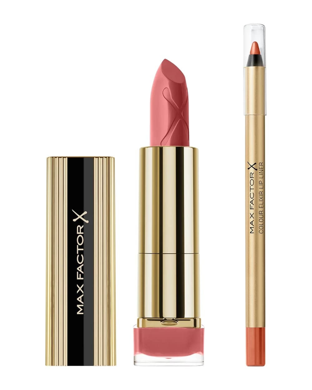 Max Factor Lipstick and Lip Liner Bundle (Various Shades)