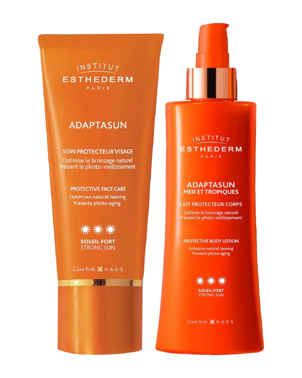 Institut Esthederm Adaptasun UVA/UVB Protective Face and Body Duo - Strong Sun