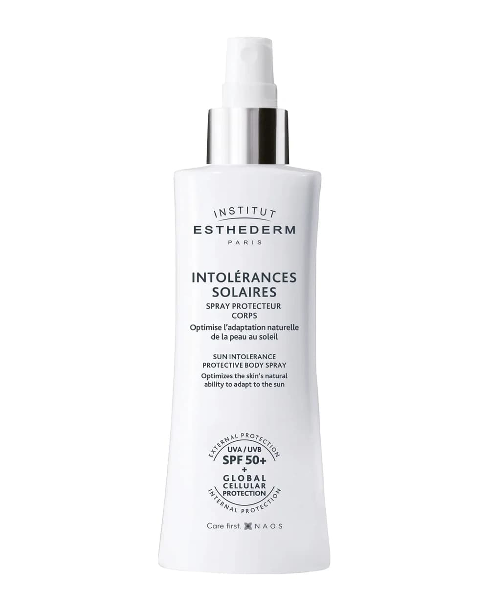Institut Esthederm Sun Intolerance Crema Solare Protettiva Spray per il Corpo per Pelle Reattiva al Sole SPF 50+ 150 ml