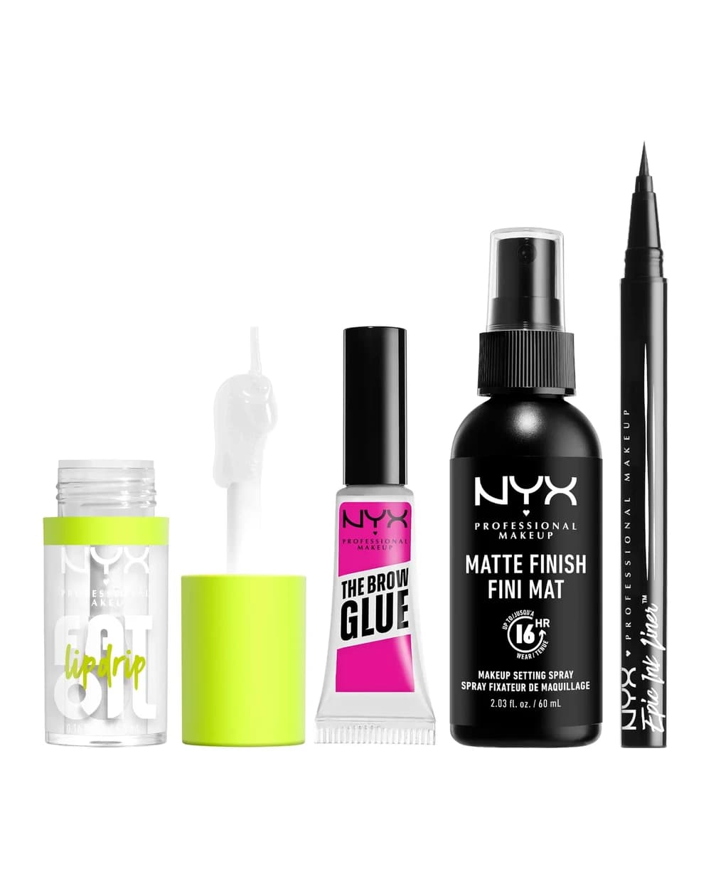 NYX Professional Makeup Iconic Hero Lip, Eye and Face Bundle
