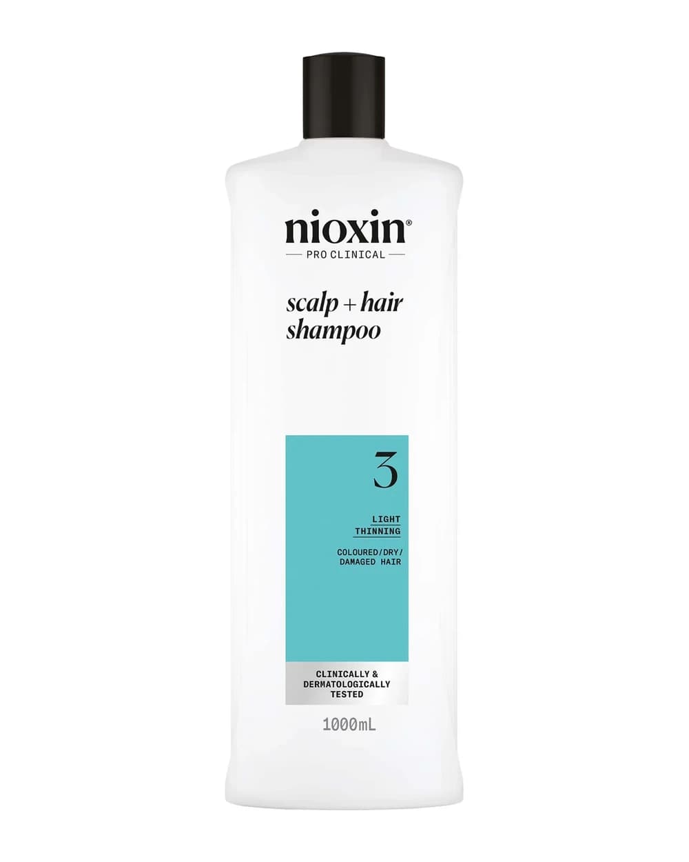 NIOXIN Scalp and Hair Thickening System 3 Shampoo for Coloured Dry and Damaged Hair with Light Thinning 1L