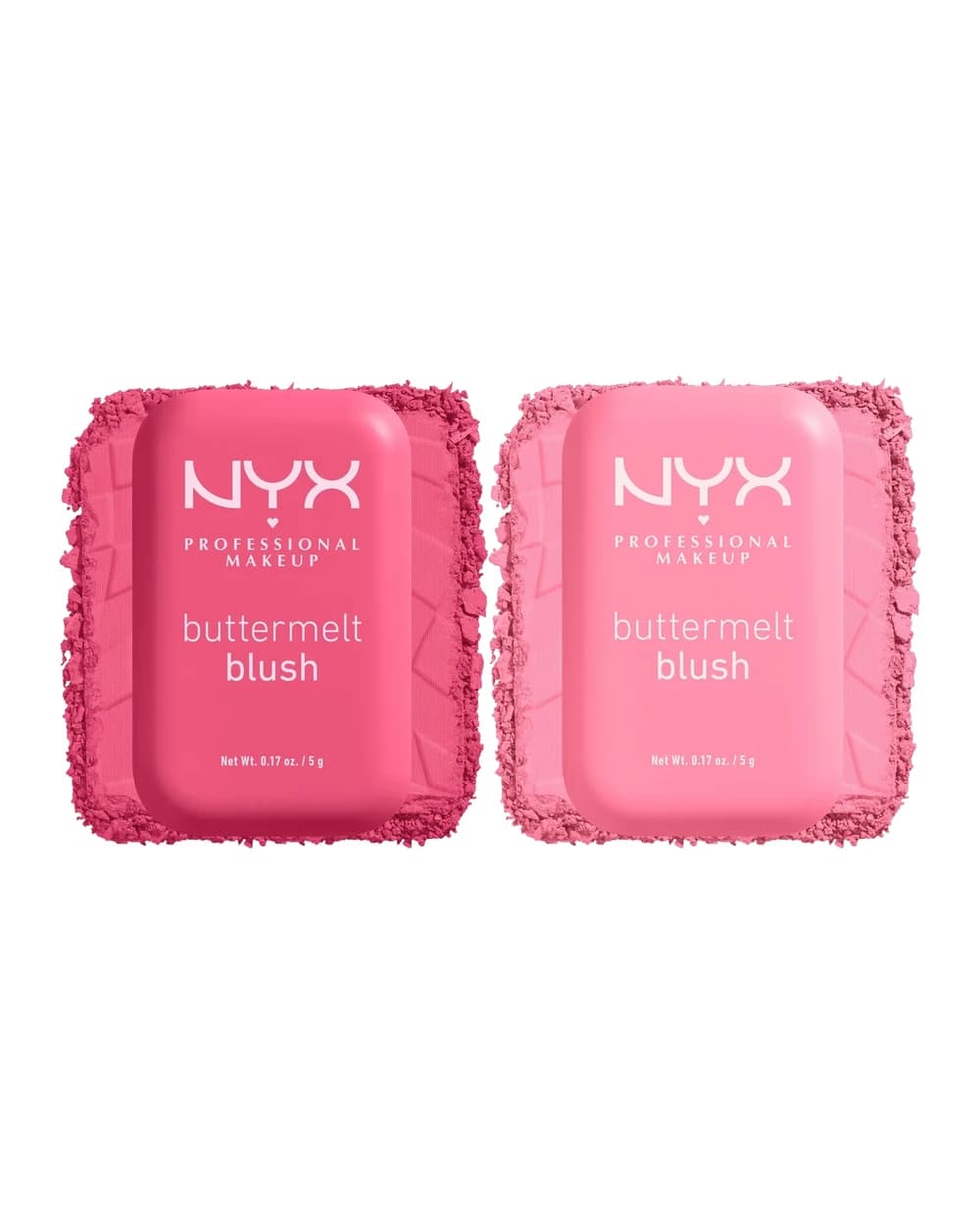 NYX Professional Makeup Buttermelt Powder Blush up to 12H Wear Blush Bundle (Various Shades)