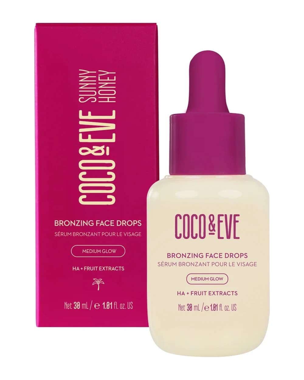 Coco & Eve Bronzing Face Drops (Medium Glow) 30ml