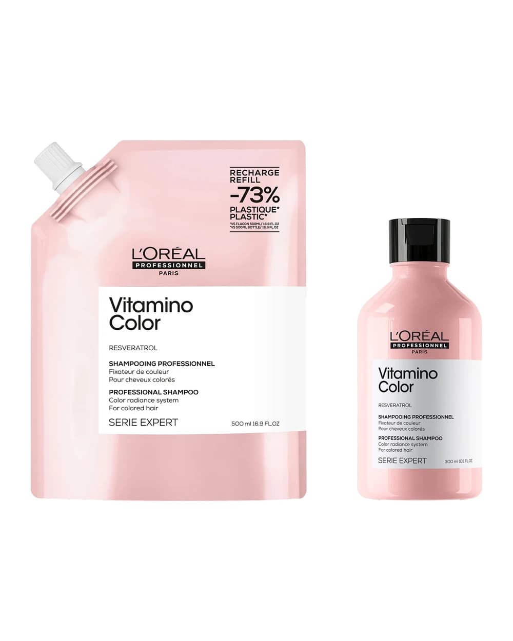 L’Oréal Professionnel Vitamino Color Shampoo 300ml and Refill Pack 500ml for coloured hair