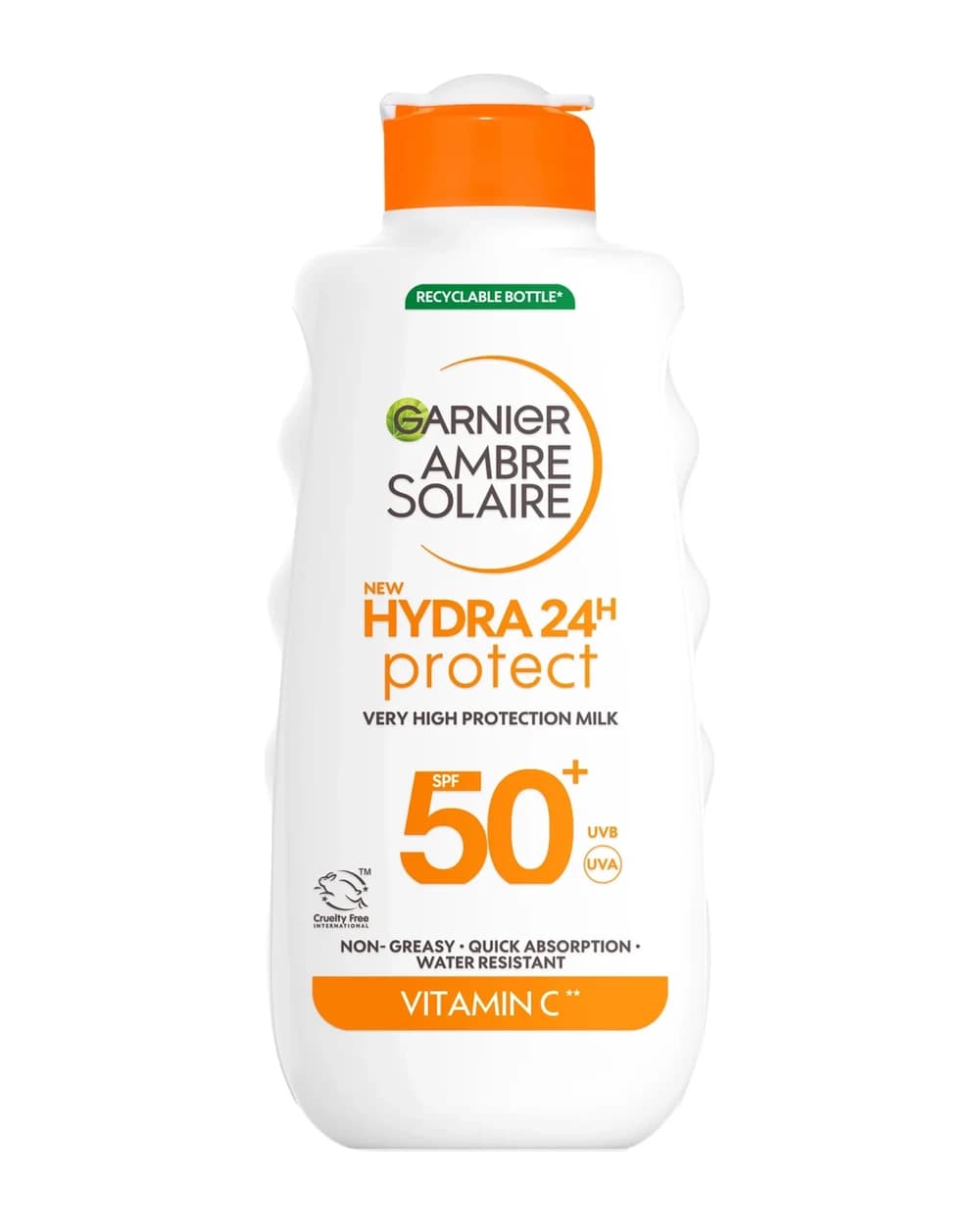 Garnier Ambre Solaire SPF 50+ Hydra 24 Hour Hydrating Sun Cream Lotion With Vitamin C,175ml