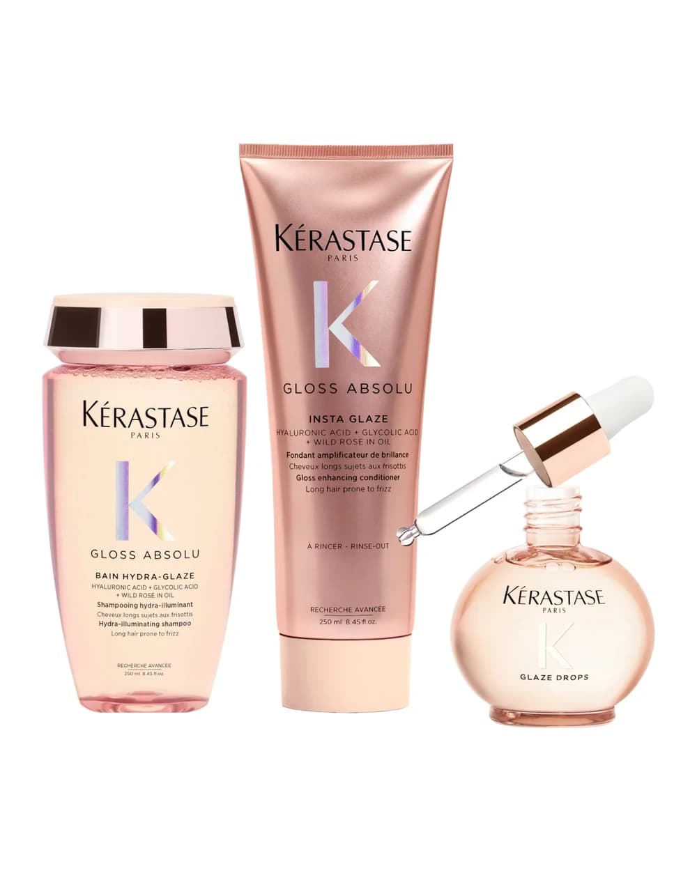 Kérastase Gloss Absolu Shampoo, Conditoner and Oil Bundle