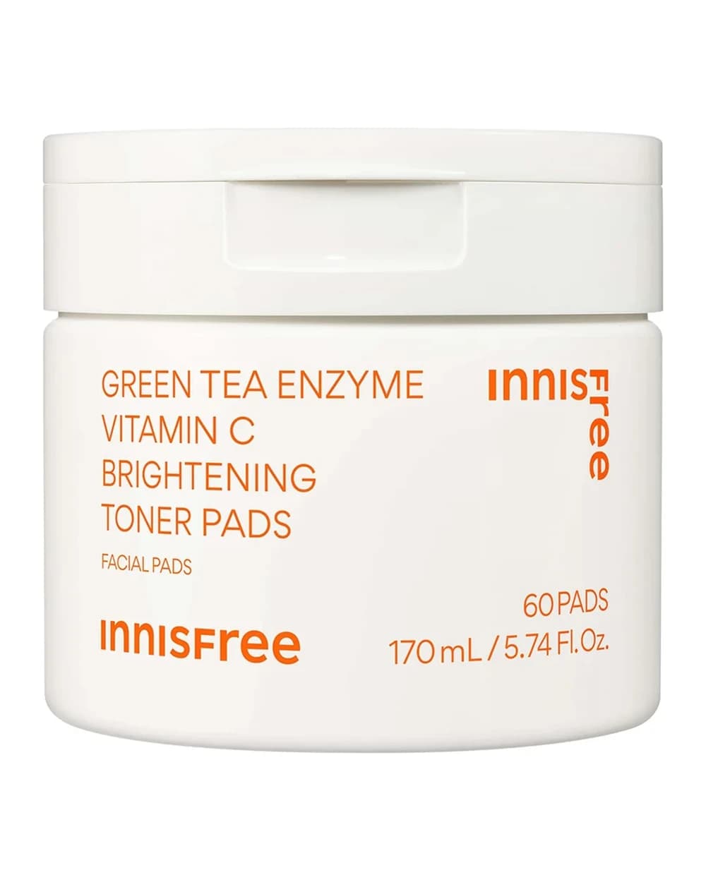 INNISFREE Green Tea Enzyme Vitamin C Brightening Toner Pads - 60 pads