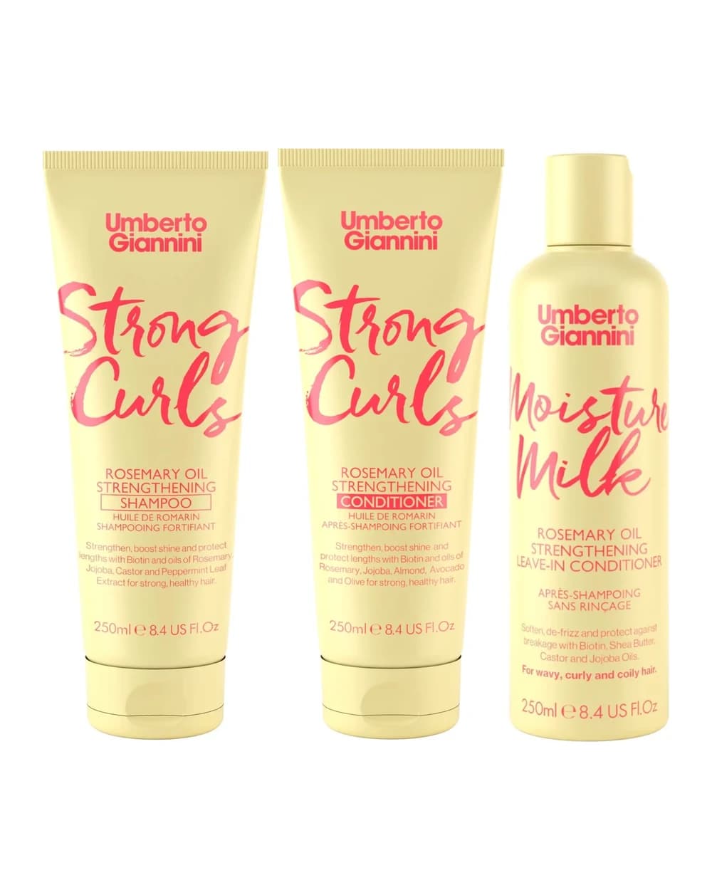 Umberto Giannini Strong Curls Strengthen & Hydrate Trio