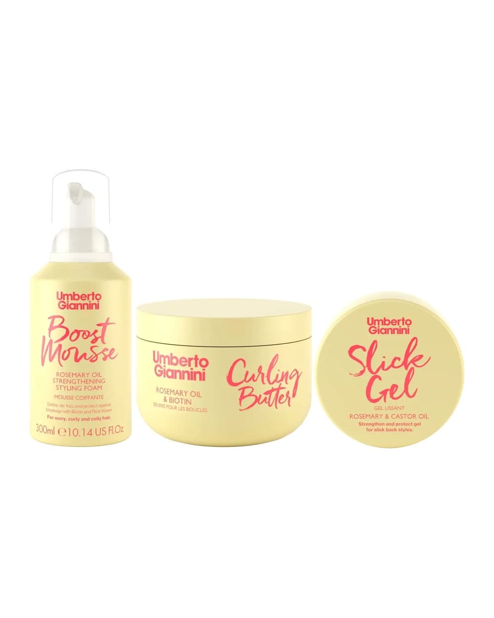 Umberto Giannini Strong Curls Style & Hold Trio