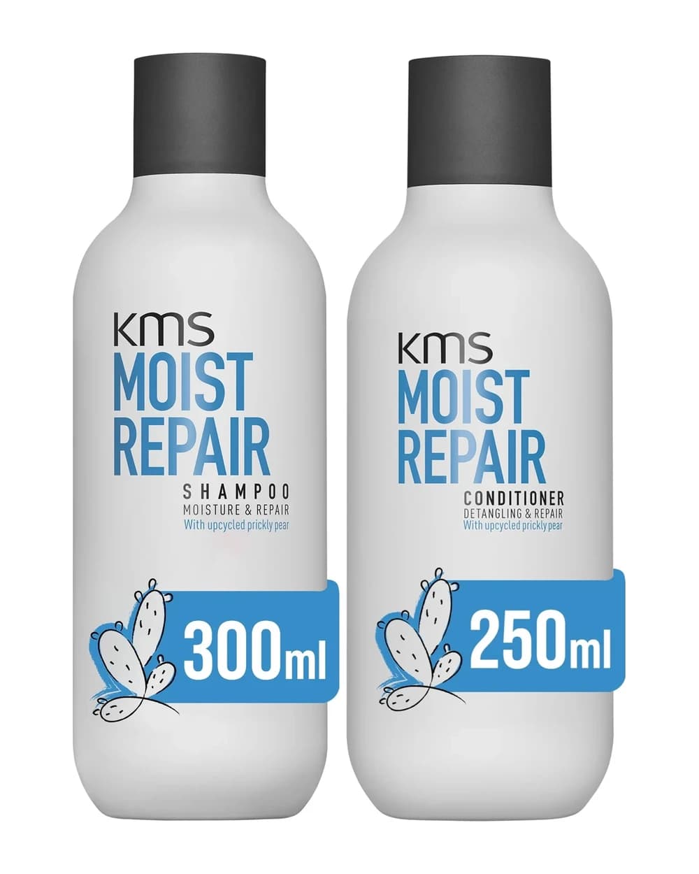 KMS Moist Repair Hair Rescue Shampoo and Conditioner Bundle for Dry and Damaged Hair