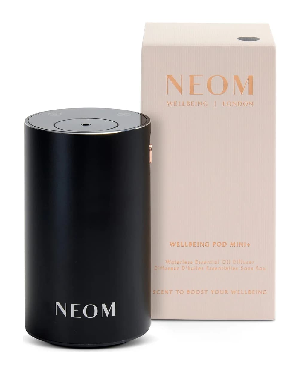 Neom Wellbeing London Pod Mini+ Waterless Essential Oil Diffuser Black