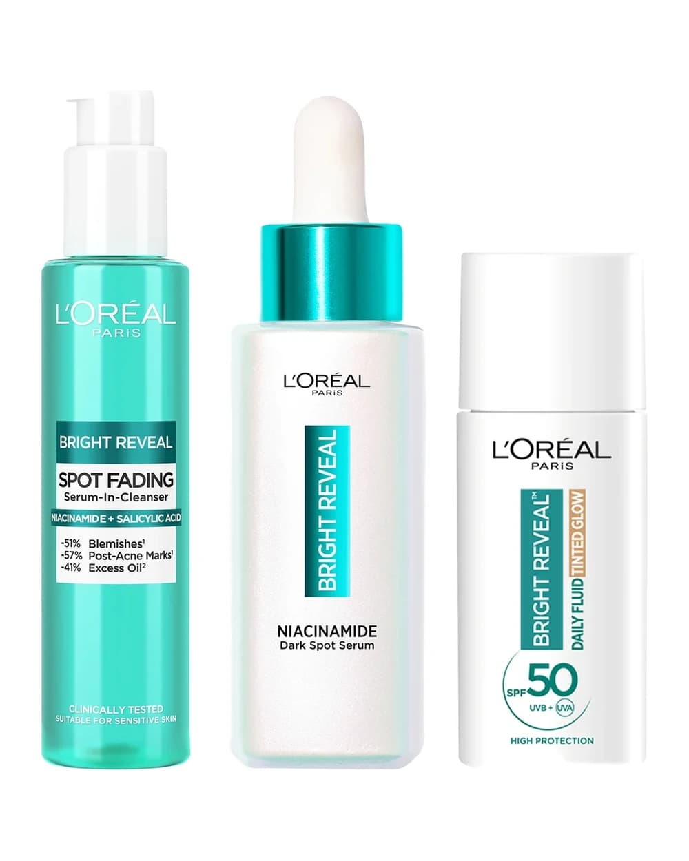 L'Oréal Paris Bright Reveal Dark Spot Defender Routine Bundle