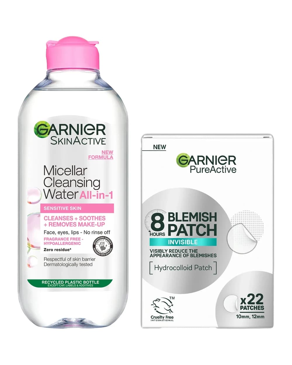 Garnier Skin Micellar Cleanse & Blemish Patch Bundle