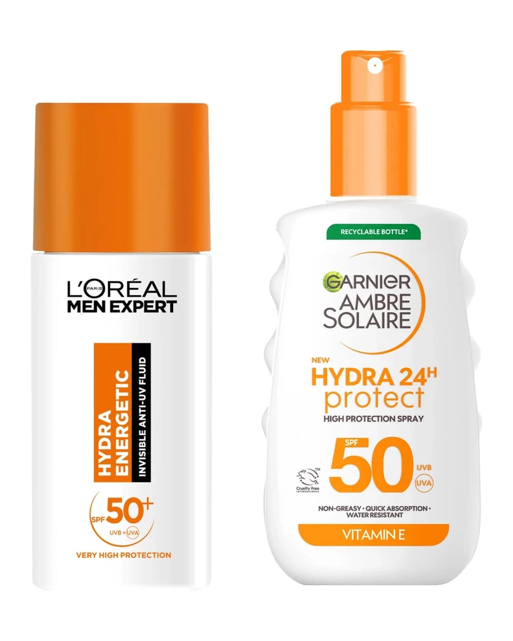 L'Oréal Paris Men Expert x Ambre Solaire SPF50 Face & Body Hydrating Suncream Bundle