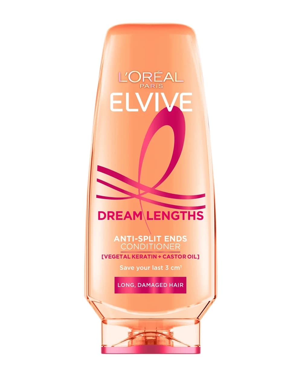 L'Oréal Paris Elvive Dream Lengths Anti-Split Ends Conditioner with Vegetal Keratin & Castor Oil for Long Hair 500ml