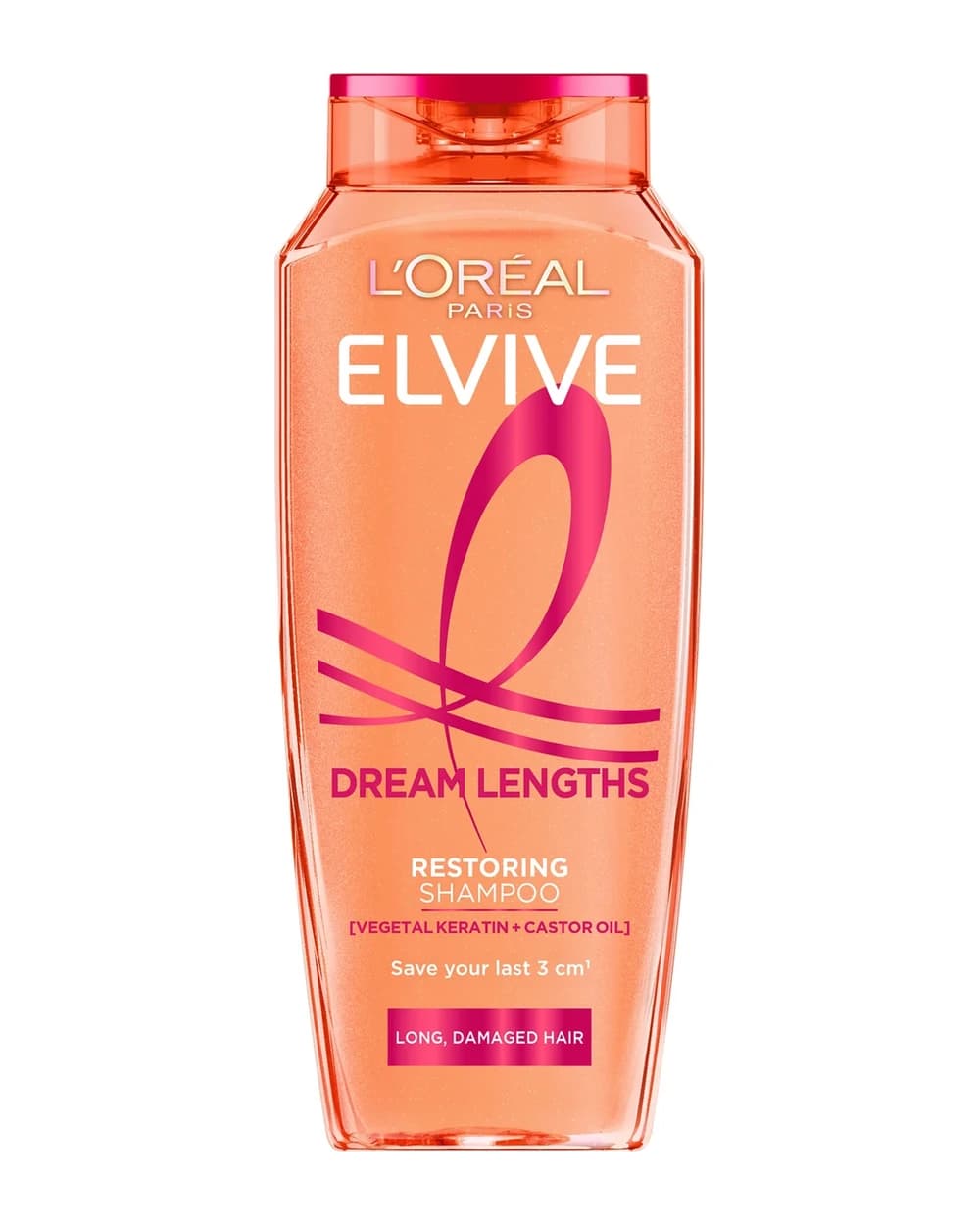 L'Oréal Paris Elvive Dream Lengths Restoring Shampoo with Vegetal Keratin & Castor Oil for Long Hair 500ml
