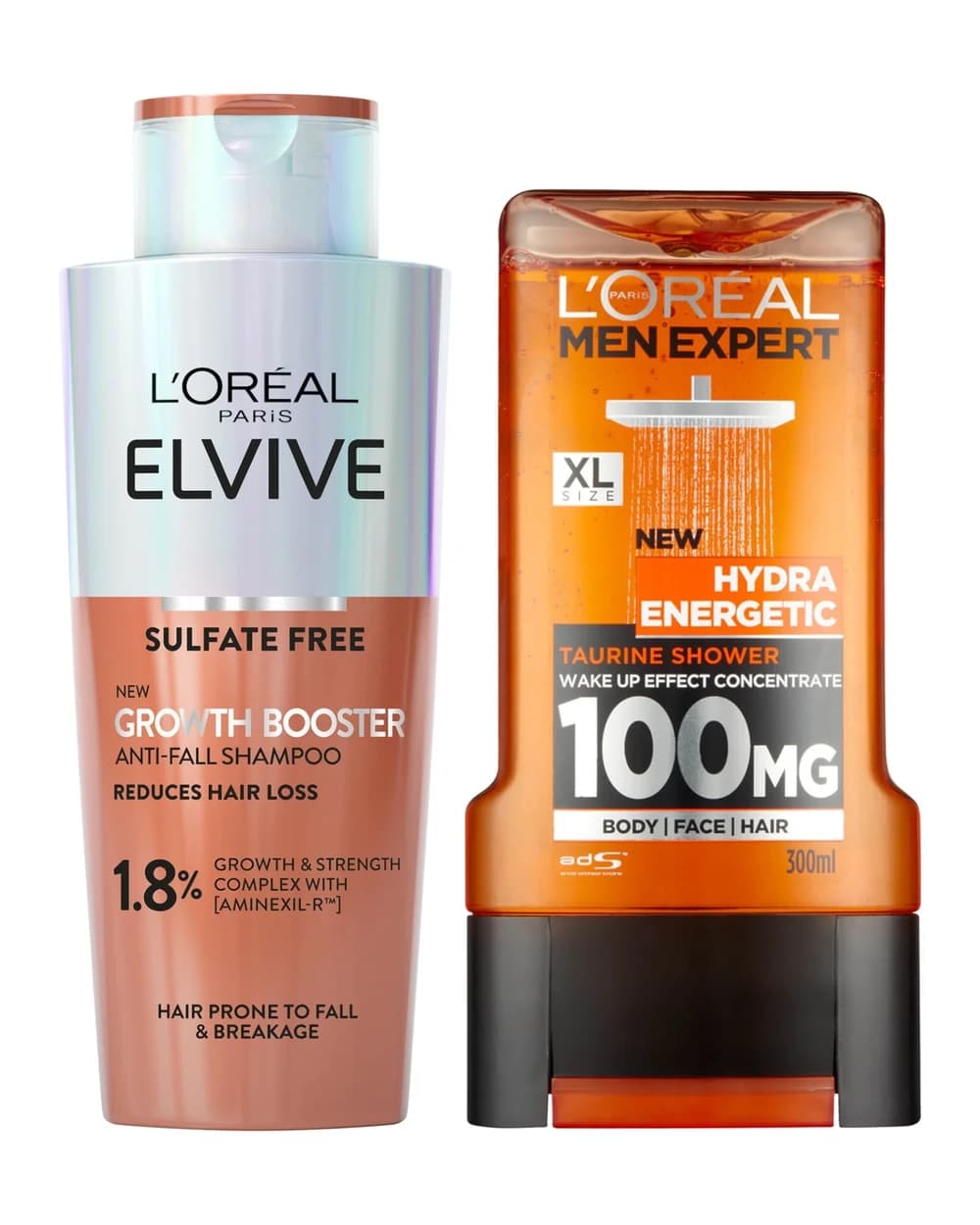 L'Oréal Paris Men Growth Booster Shampoo and Hydra Energetic Shower Gel