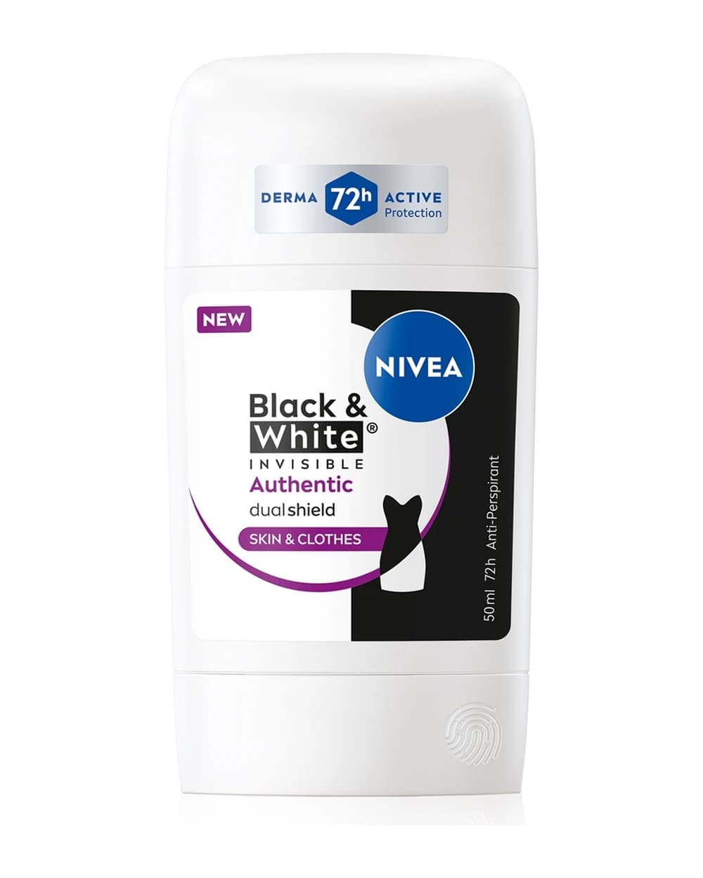 NIVEA Black & White Authentic antitraspirante solido 72 ore