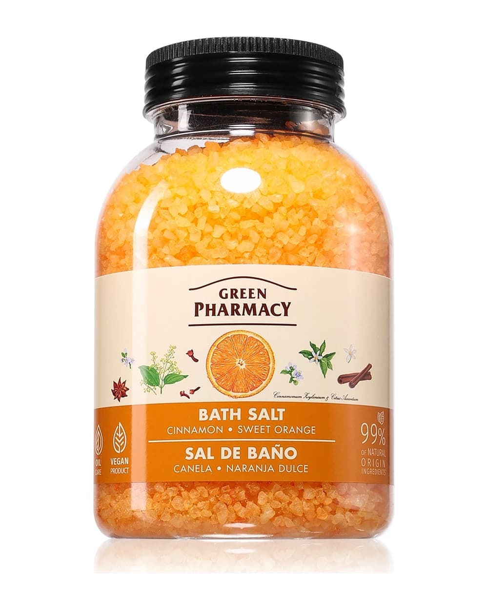 Green Pharmacy Cinnamon & Sweet orange Bath Salt sale da bagno rilassante
