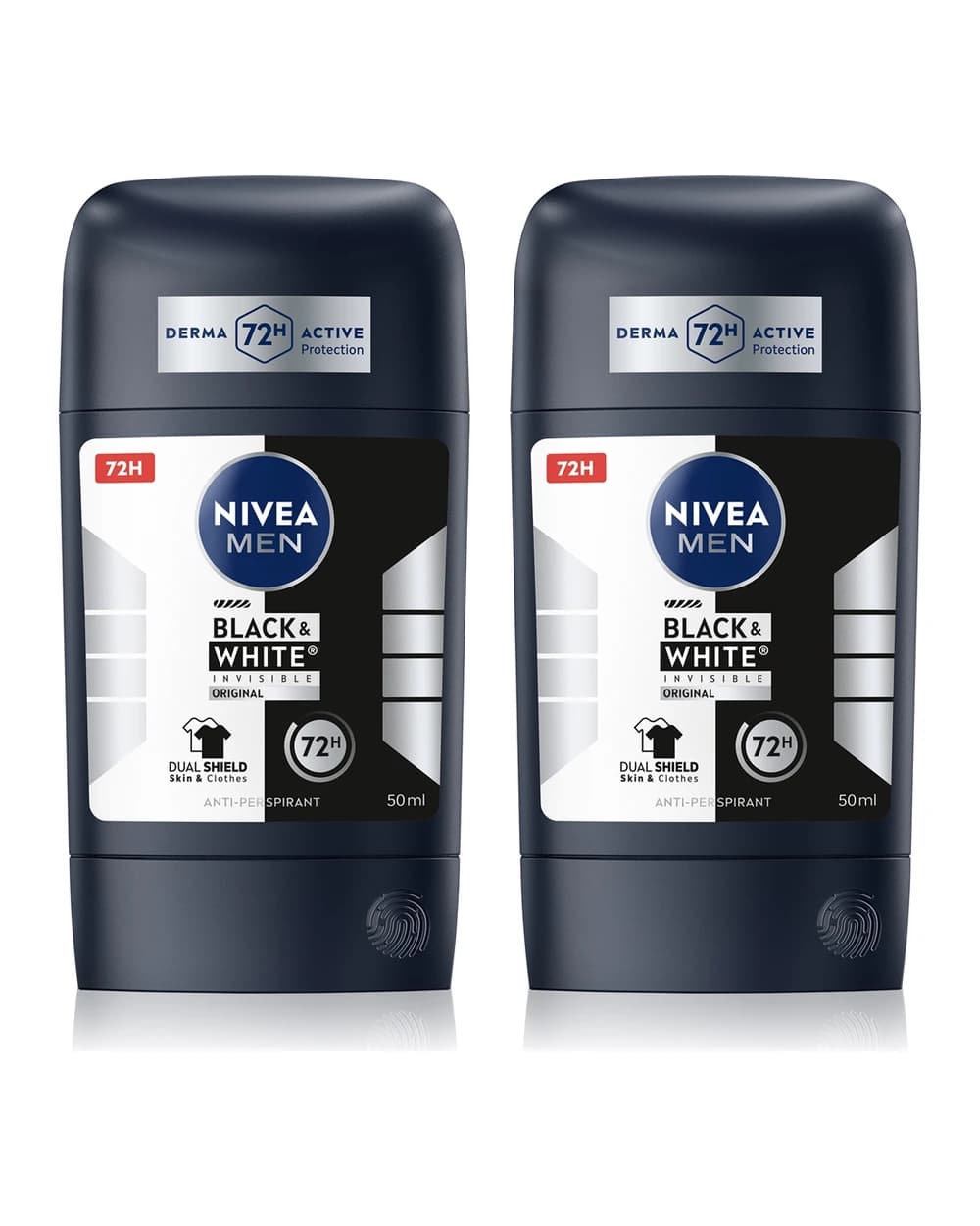 NIVEA MEN Black & White Invisible Original antitraspirante solido confezione conveniente