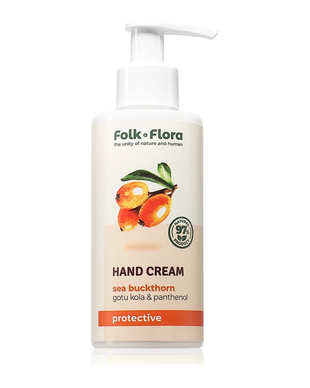 Folk & Flora Sea Buckthorn crema protettiva mani effetto nutriente