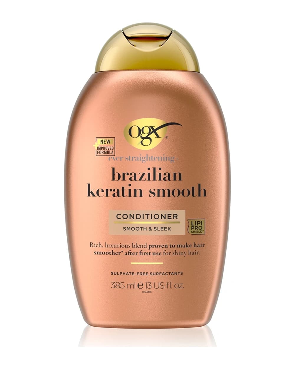 OGX Brazilian Keratin Smooth balsamo lisciante per capelli brillanti e morbidi