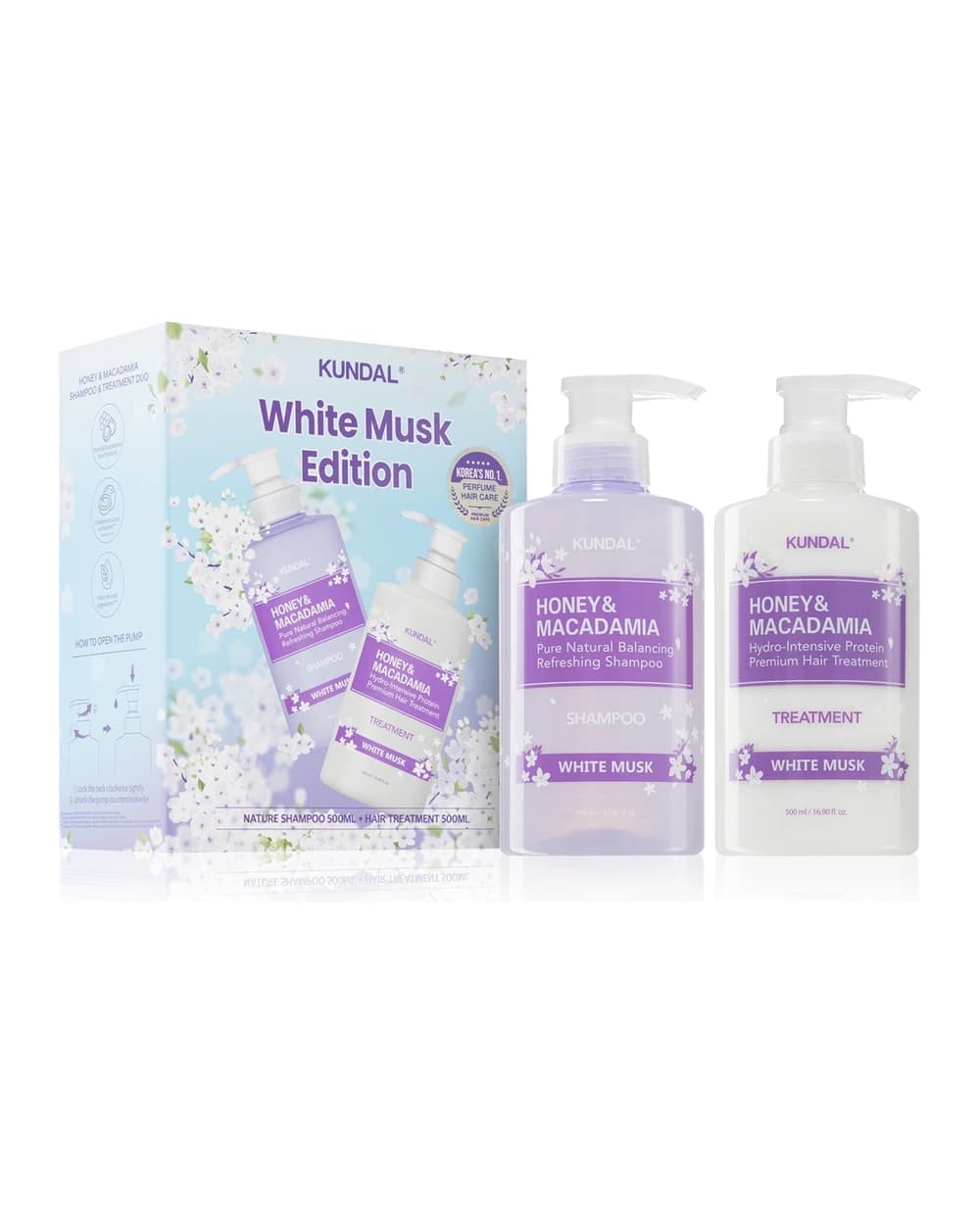 KUNDAL Honey & Macadamia White Musk confezione regalo per capelli