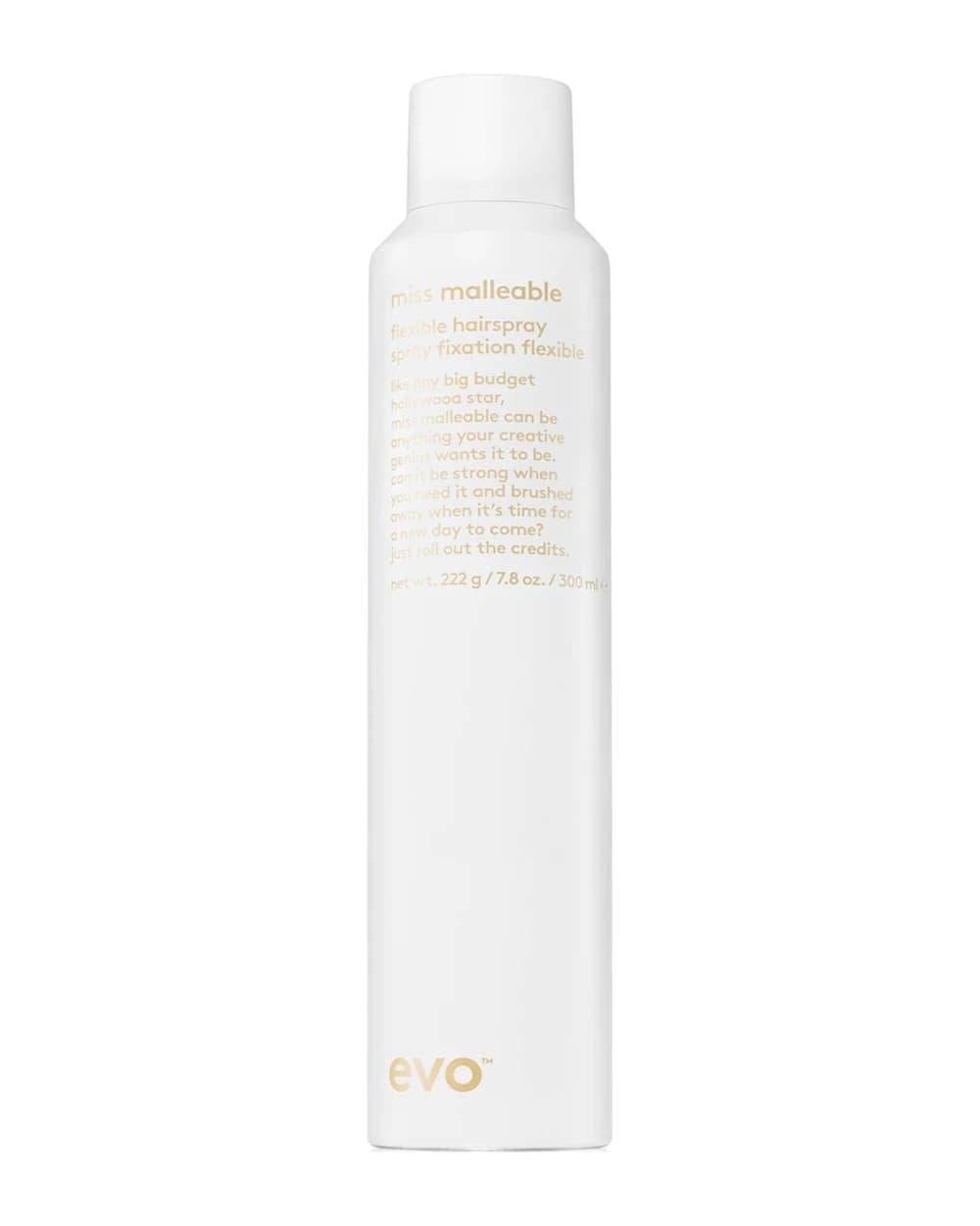 EVO Miss Malleable Flexible Hairspray lacca per capelli per un effetto lunga durata
