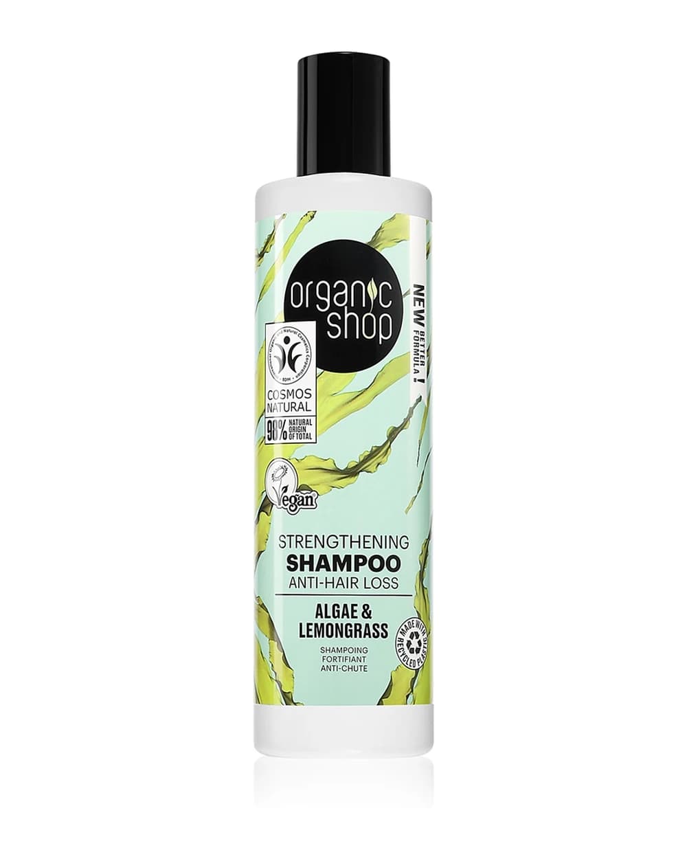 Organic Shop Organic Algae & Clay shampoo minerale per capelli fragili